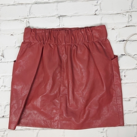 𝅺ZARA Faux Leather Mini Skirt - Picture 7 of 12